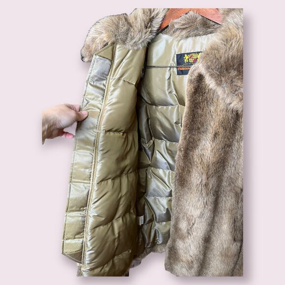 Vintage Hansa-Branta by Stearns Vegan Faux Fur Down Coat - Picture 2 of 6